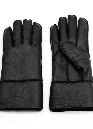 🔥супер новорічний подарунок🔥 мегатеплі рукавички з суцільних шматків шкіри овчини на хутрі натуральні шкіряні рукавички на натуральній овчині3 фото