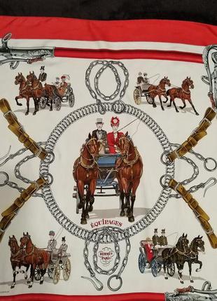 Винтажный  шелковый платок  hermès7 фото