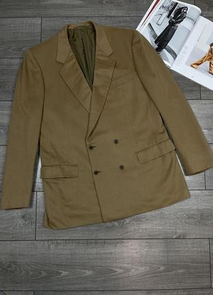 Вінтажний кашеміровий двобортний  піджак жакет пальто brioni roma for wenberg