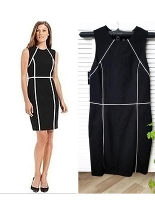 Трикотажна міді сукня calvin klein міді сукня футляр чорна сукня класична