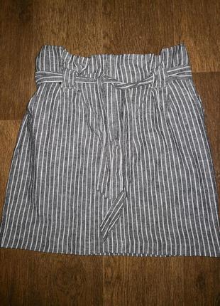 #розвантажуюсь юбка высокая талия волан пояс полоска  miss selfridge шри-ланка3 фото