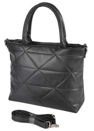 Сумка чорна стьобана