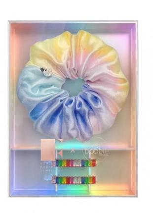 Подарунковий набір (резинка sprunchie та заколка для волосся) invisibobble rainbro kit1 фото