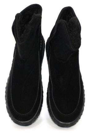 Угги женские большой размер , теплые зимние ботинки женские черные5 фото