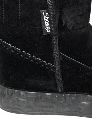 Угги женские большой размер , теплые зимние ботинки женские черные2 фото