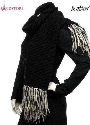 Шарф &other stories 100% peruvian wool зимовий теплий в'язаний шерстяний палантин шаль