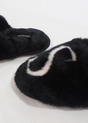 Victoria ́s victorias secret віктория сикрет капці, шльопанці, шльопанці closed toe faux fur slipper2 фото