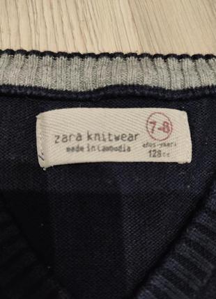 Светр, джемпер бавовняний, zara knitwear, р. 122/1285 фото