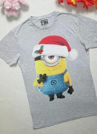 Суперовая хлопковая новогодняя футболка миньоны cedarwood state ⛄❄️⛄