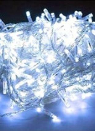 Гирлянда 500 led, прозрачный шнур, белый свет, от сети, в кор. 17*10*9см1 фото
