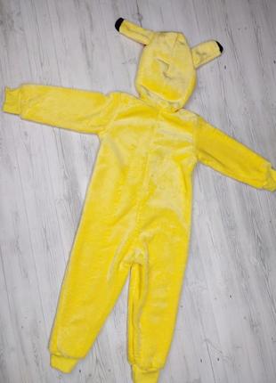Дитяча махрова піжама - кігурумі пікачу ✨ тепленька піжамка костюм кигуруми для дітей3 фото