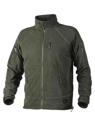 Флісова кофта helikon-tex alpha tactical grid fleece olive green (bl-alt-fg-02)