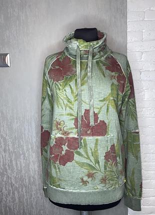Італійська кофта худі у тропічний принт imperial, s/m