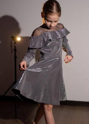 Сукня дитяча святкова люрекс4 фото