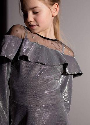 Сукня дитяча святкова люрекс6 фото