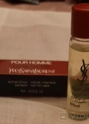 Yves saint laurent - pour homme - eau de toilette 5 ml1 фото