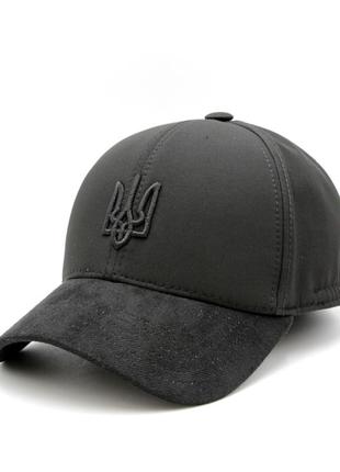 Зимняя черная тактическая кепка с трезубцем размер s, бейсболка с внешними ушами на флисе, патриотический бейс3 фото