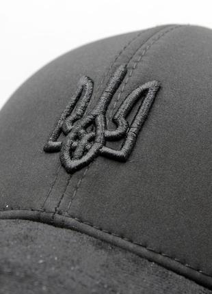 Зимняя черная тактическая кепка с трезубцем размер s, бейсболка с внешними ушами на флисе, патриотический бейс4 фото