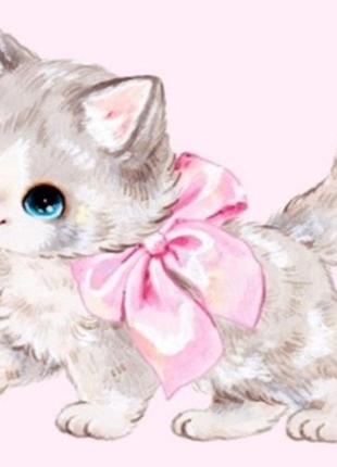 Алмазная вышивка. картина на картоне " красотка кошечка" , размер 21х25