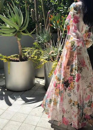 Красивое брендовое платье принт цветы бренд люкс zimmermann2 фото