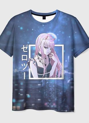 Футболка 3d з принтом «милий у фромсі - zero two»