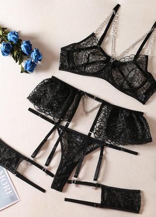 Сексуальний комплект спідньої білизни, еротична спідня білизна. красива жіноча...