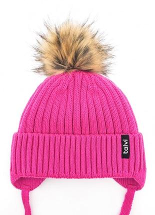 Зимова шапка для дівчинки1 фото
