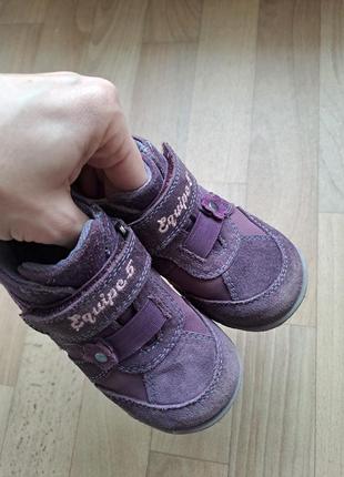 Фіолетові дитячі черевики equipe 5 на дівчинку 25 розмір2 фото