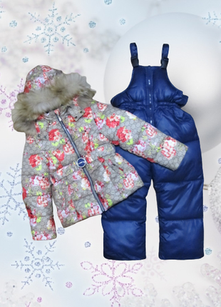 Gucci зимний костюм/комбинезон с натуральным мехом "winter flowers"3 фото