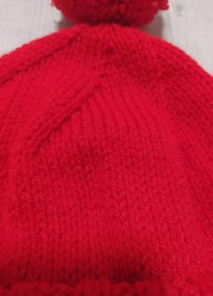 Гарна тепла в'язана жіноча зимова шапка hand made4 фото