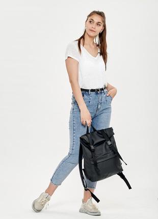 Женский рюкзак ролл sambag rolltop milton черный1 фото