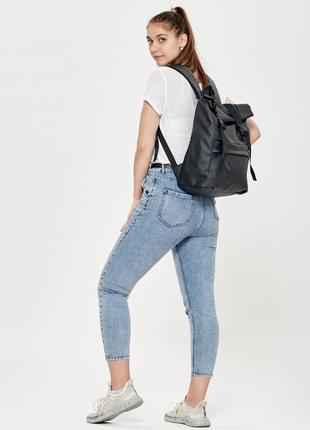 Женский рюкзак ролл sambag rolltop milton черный8 фото