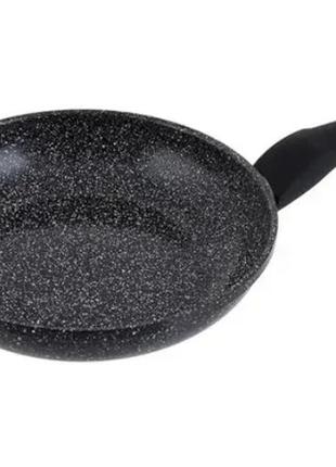 Сковорода unique un-5132 18 см граніт темний .сковорідка з антипригарним покриттям (ave)
