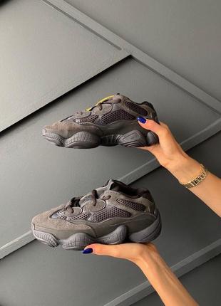 Женские кроссовки adidas yeezy 500 "utility black "#адидас2 фото