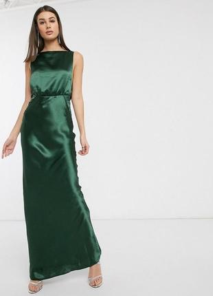 Asos tall платье макси с косым вырезом и хомутом сзади asos design