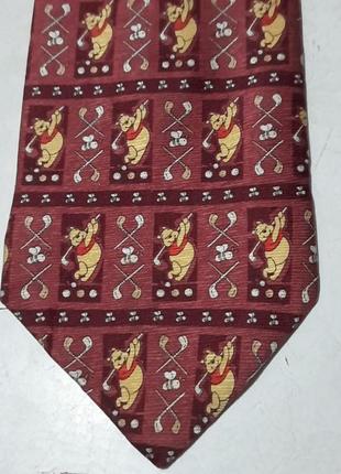 100% шовк колекційна брендова краватка ( галстук ) tie ravk pooh вінні пух made in italy