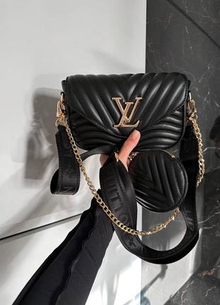 Женская сумка  new wave multi pochette black gold1 фото