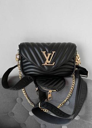 Женская сумка  new wave multi pochette black gold5 фото