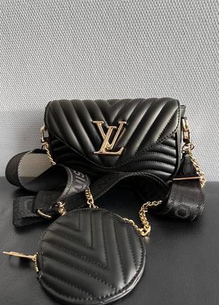 Женская сумка  new wave multi pochette black gold7 фото