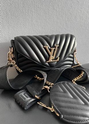 Женская сумка  new wave multi pochette black gold9 фото