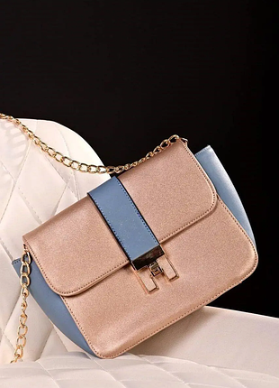 Сумка клатч жіноча золотиста код 7-505