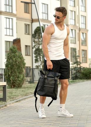 Чоловіий рюкзак ролл sambag rolltop milton чорний6 фото