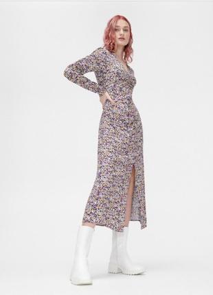 Xs/s/м/l нова фірмова жіноча довга сукня максі з квітковим принтом cropp