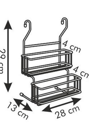 Полиця/підставка для спецій tescoma monti  28х13х29 см (900040)4 фото