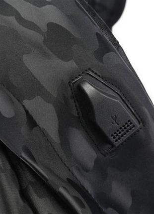Великий чоловічий рюкзак міський камуфляжний захисний, чорний ранець з usb6 фото