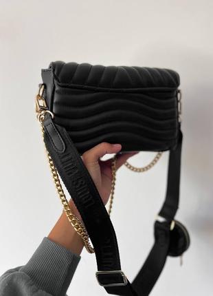 Женская сумка new wave multi pochette black gold4 фото