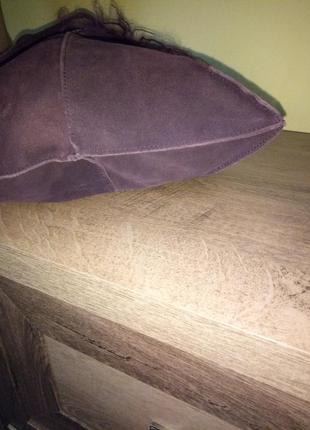 Сумка east additions замшева з опушкою з лами4 фото