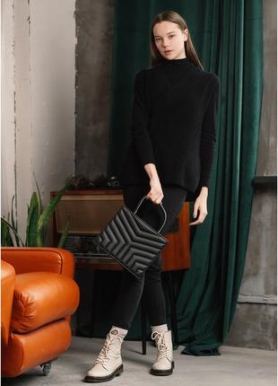 Жіноча сумка чорна екошкіра