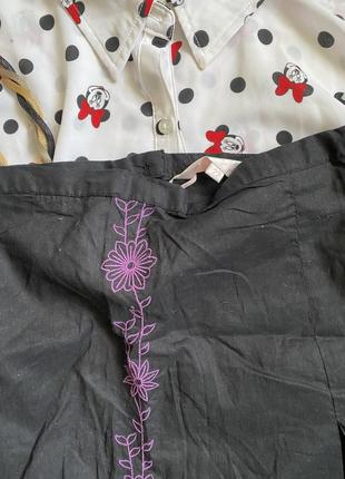 Черная юбка батал с вышивкой marks & spenser3 фото