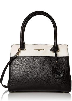 Сумка шкіряна karl lagerfeld paris marina leather satchel lh8da488 оригінал
